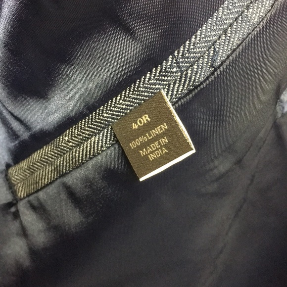 Tasso Elba-Blue 100% LINEN Blazer NWT 40R SWAG!! - Picture 5 of 6